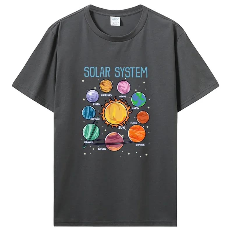 Solar System Planets Science Space Boys Girls STEM Kids T-Shirt Astrophysics Like Mars The Sun Moon Stars Saturn Tees Tops