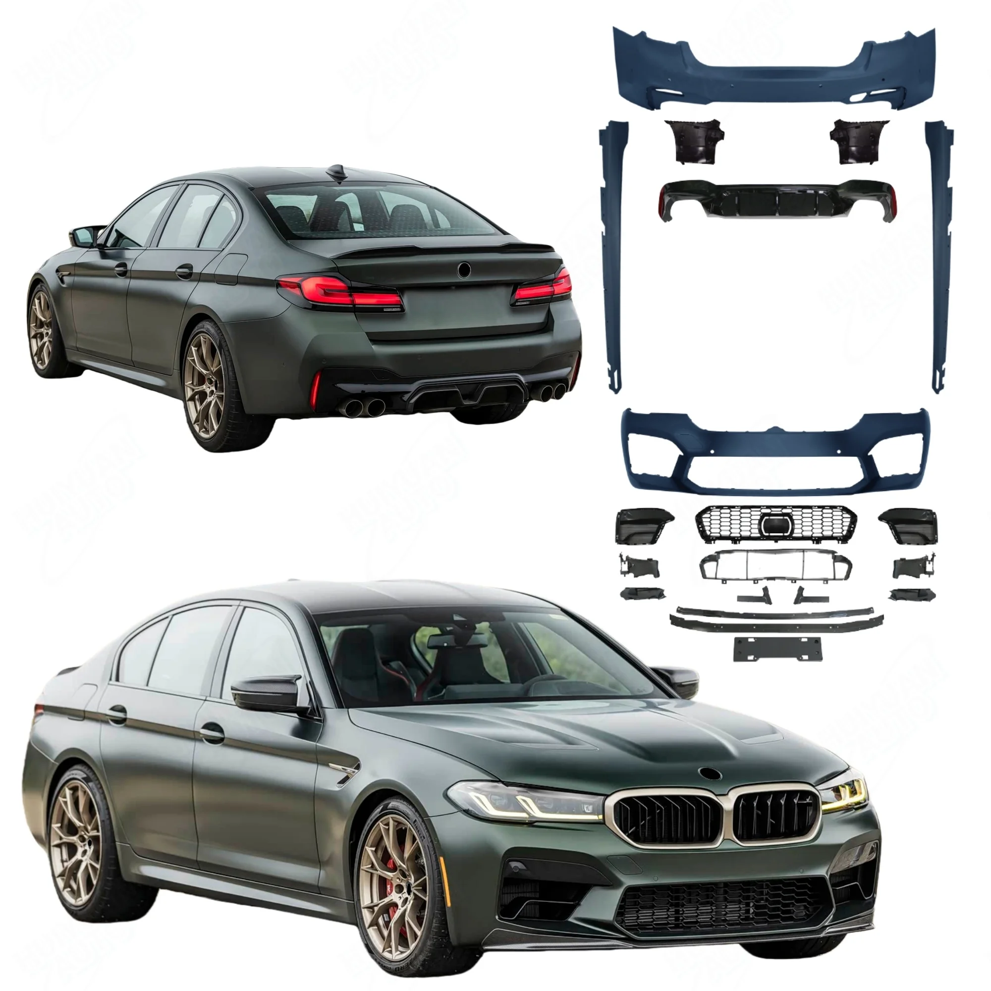 

Auto Modification Conversion Body Kit for 5 Series G30 2021-2023 Update to M5 2023 Style Front Rear Bumper Grille Side Skirt