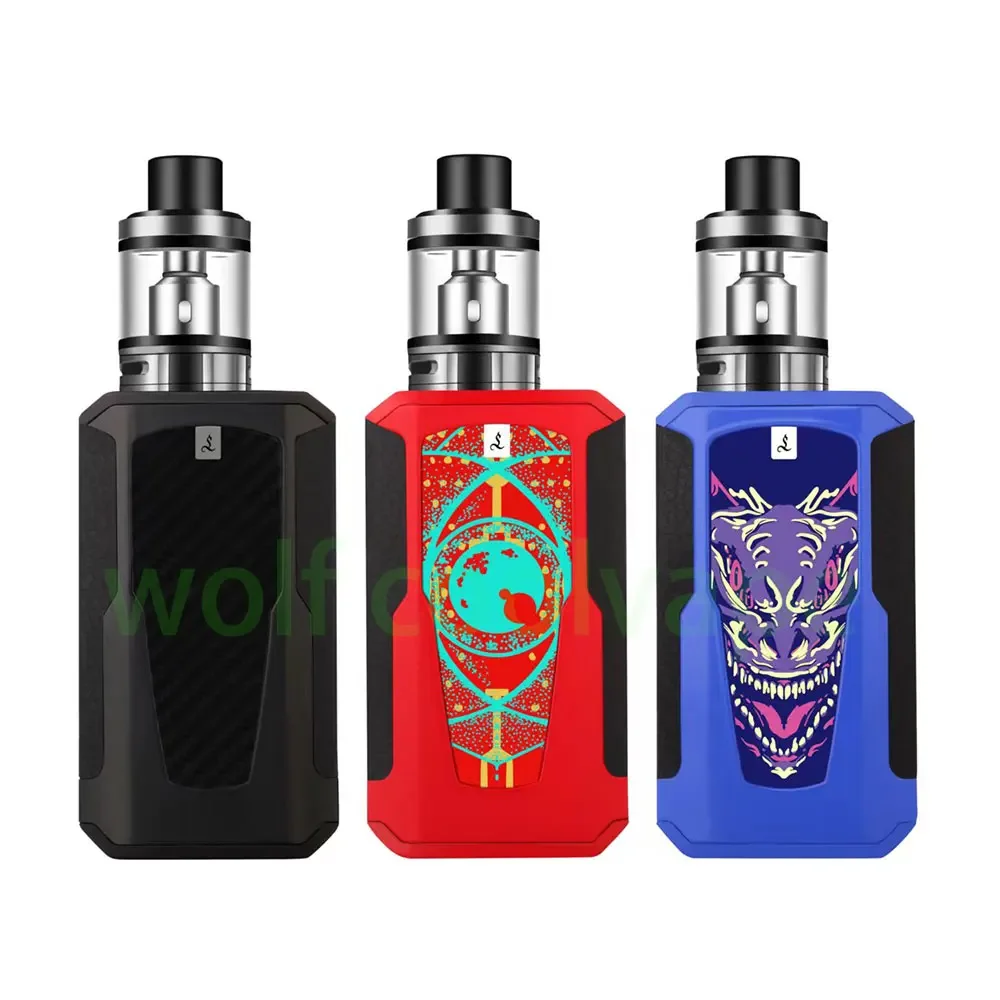 Kit Vape Mod de vaporizador de 120 W de Wolfcoolvape - Batería de 2200 mAh, depósito de 2,0 ml, pantalla OLED, 510 RTA