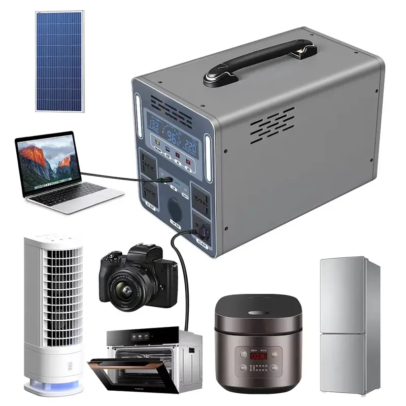 1500W Portable Solar Generator Power Station 1000W 3000W 5000W LiFePO4 Battery Pure Sine Wave Inverter for Home Outdoor