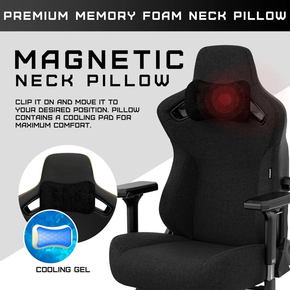 Gaming Chair for Adults, Ergonomic Fabric Gaming Chairs with 5D Armrest, Office Chair with Lumber Support, Computer Chair