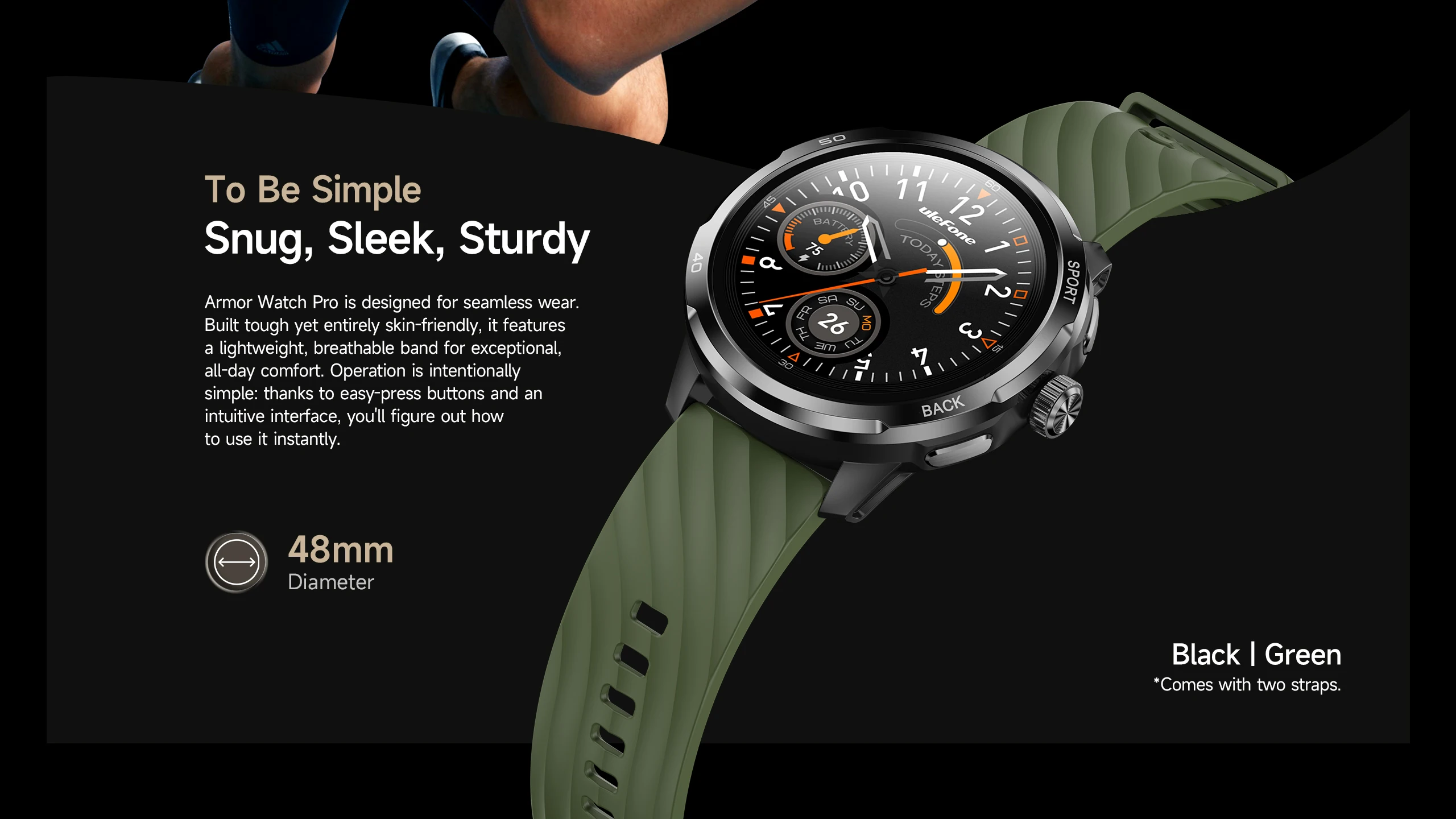Ulefone Armor Watch Pro Smart Watch Android 410mAh Large Battery Smartwatch Man Woman GPS WIFI 1.5inch Larger Screen