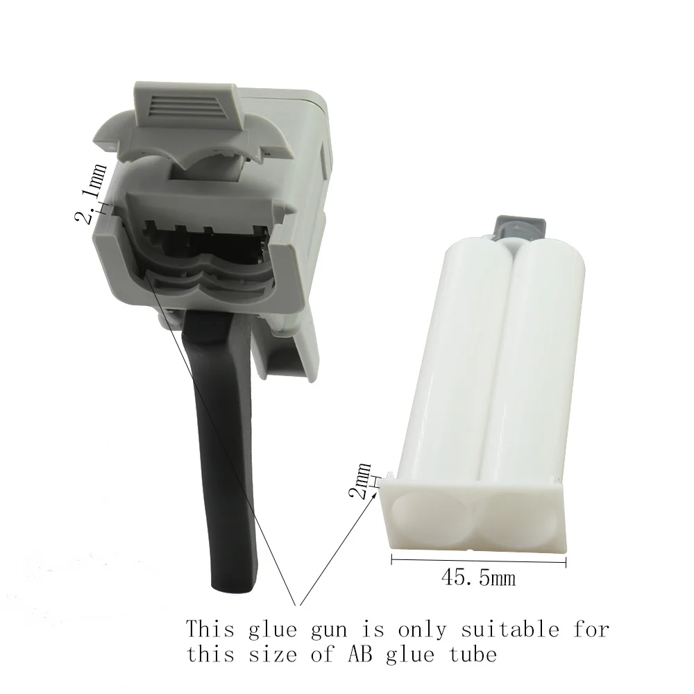 Manual 50ml glue Gun Two Component AB Epoxy Sealant  ratio1:1 Applicator Adhensive Squeeze Mixed Manual Caulking Gun Dispenser