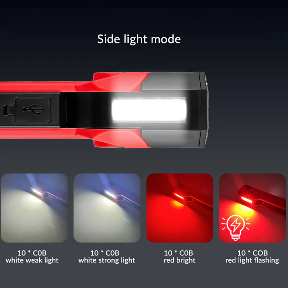 LED Work Lights 180° Rotate Flashlight with Power Banks Function Inspection Mechanic Light for Home Emergency