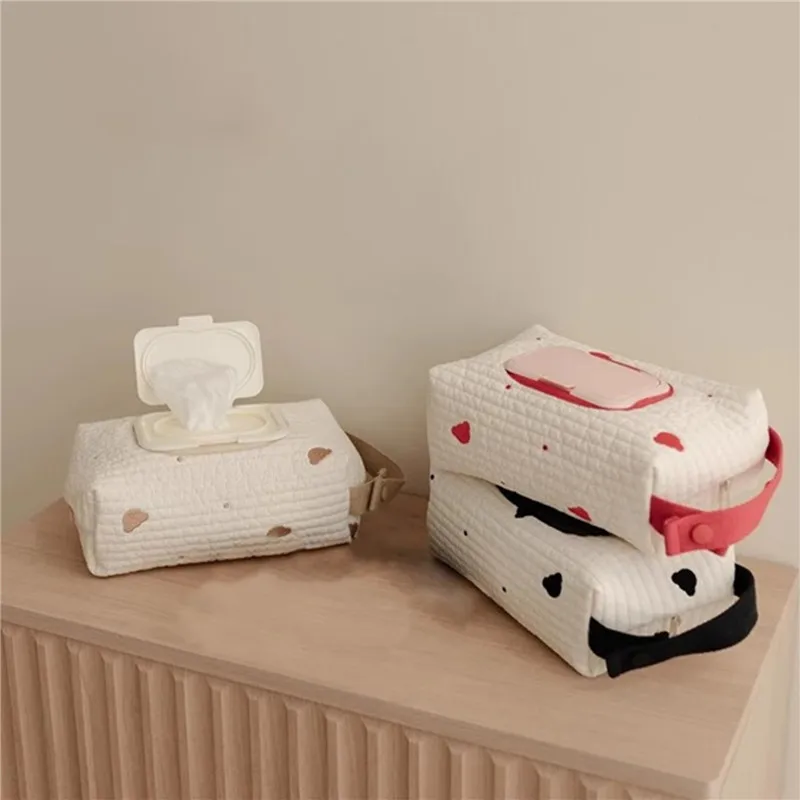 Bolsa de almacenamiento de pañuelos colgante de oso de dibujos animados, soporte de pañuelos, bolsas de almacenamiento de toallas de papel de algodón, organizador de viaje familiar, estuche de pañuelos de vehículo