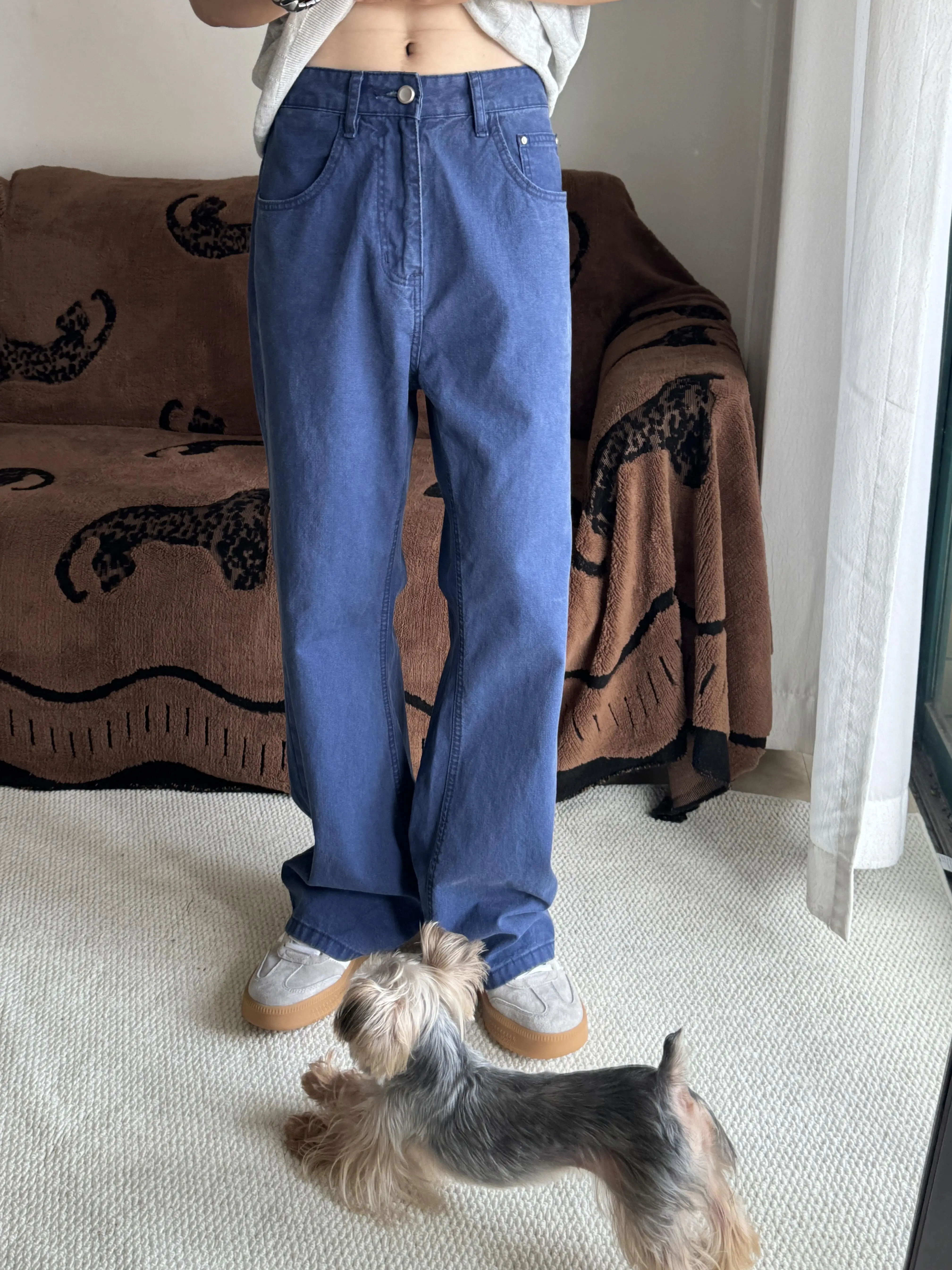 Calças Casuais Retro Cleanfit com Corte em Bell Bottom para Homens e Mulheres, Calças Longas Slimming de Algodão Confortáveis...