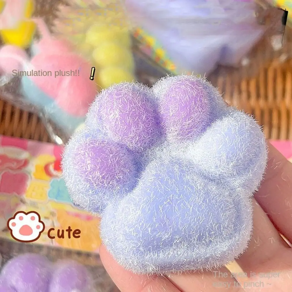 Taba Squishy Cat Paw Squeeze Toys, Squishy de pata de gato, Bola de piel de pata de gato blando pegajosa, Jelly Kitty Paw Squishy Fidget Toys