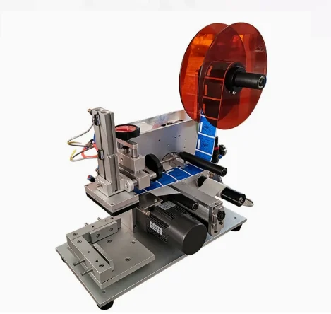 New Tabletop Square Flat Box Adhesive Sticker Bottle Labeling Machine Manual Semi Application