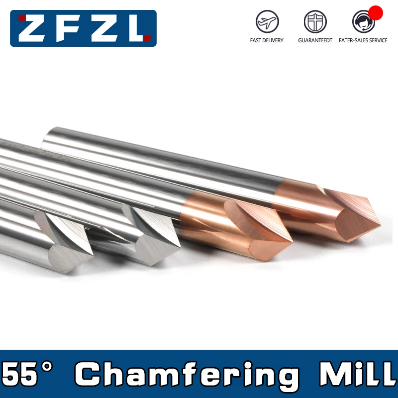 1PC Chamfering Milling Cutter 60 90 120 Degree Coated 3 Flute Chamfer End Mill Carbide CNC Tungsten Steel Milling Cutter Endmill