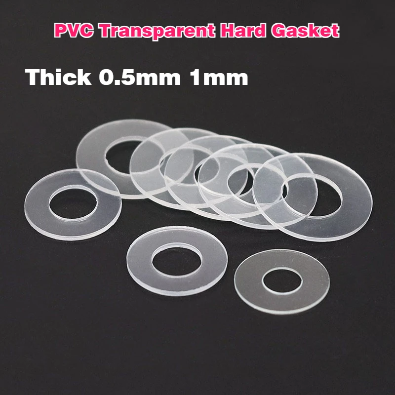 PVC Transparent Hard Gasket Thick 0.5mm 1mm Insulating Plastic Washer PET Film Sheet Ultra-thin Flat Gasket