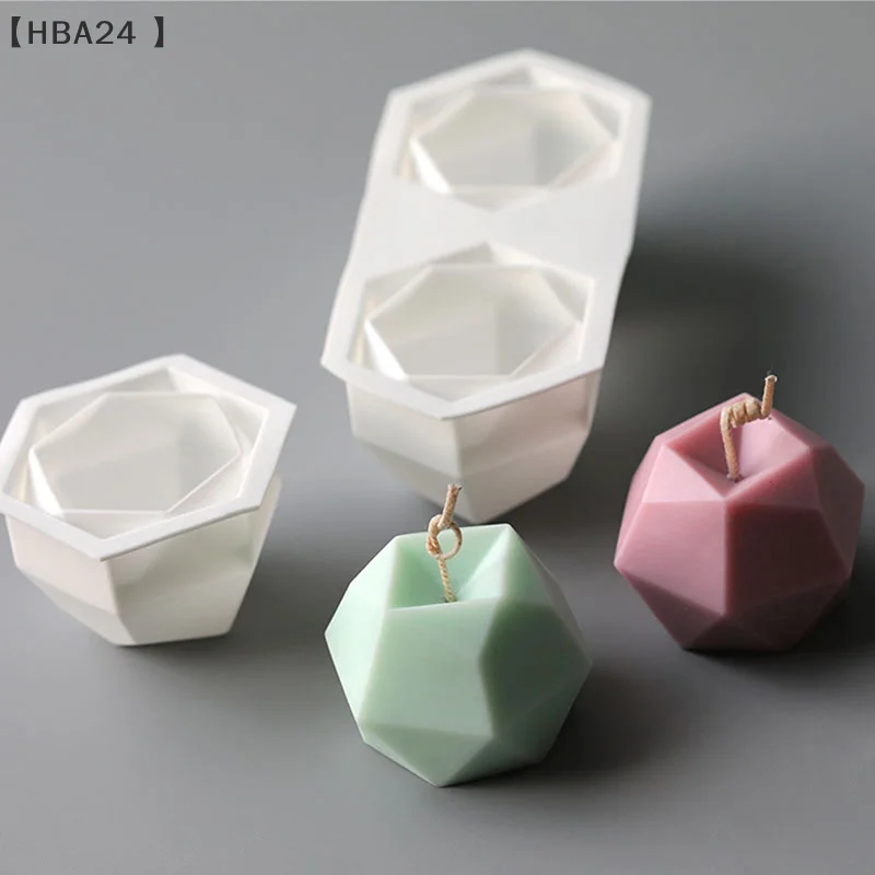 Stampo in silicone con sfera a rombo - Cubo magico, forma geometrica per candele, mousse al cioccolato, cottura al forno, fondente e kit per realizzare candele