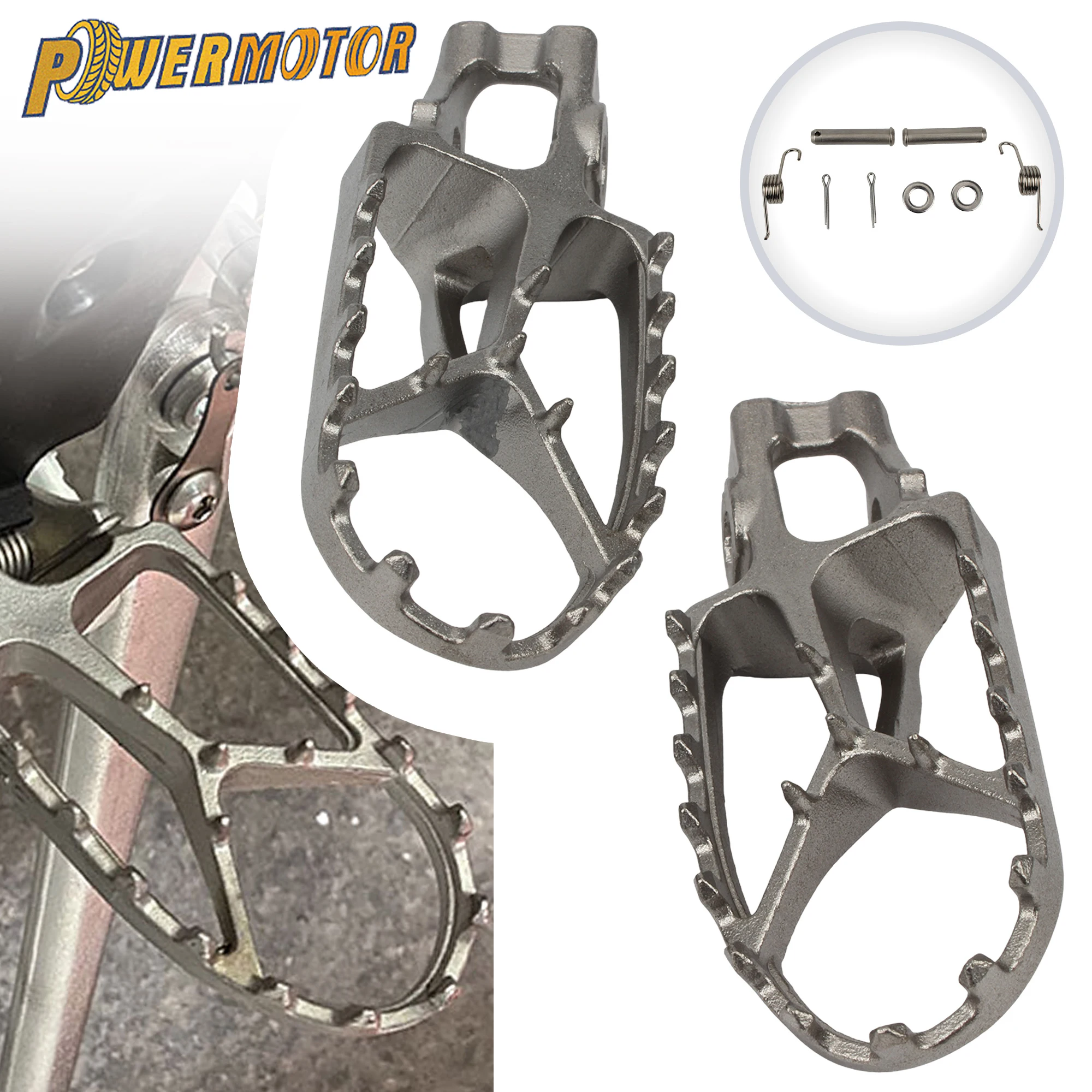 

For Husqvarna FE TC TE TX FX 2016-2023 Motorcycle Footpegs Foot Peg Pin Clamp Spring Footrest Motocross Enduro DirtBike Modified