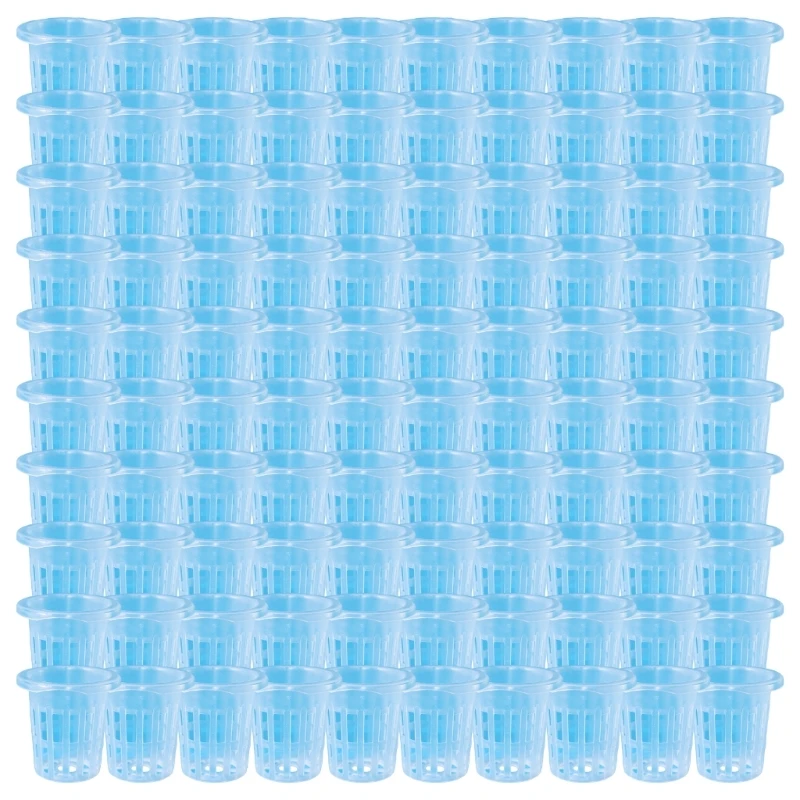 Pack Of 100 Stylish Plastic Net Cups Baskets Containers Suitable For Hydroponics Soilless Gardening, Home And Office Dropship