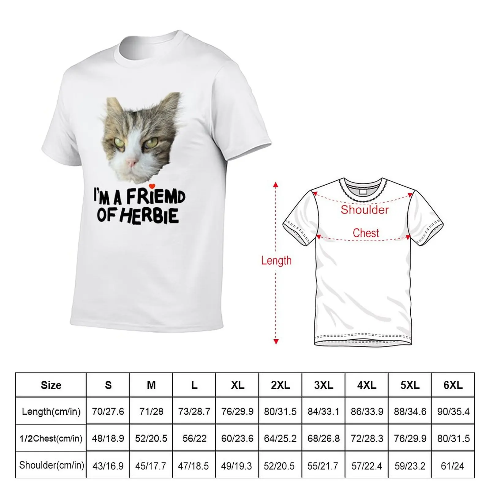 New I’m a Friemd of Herbie (hi res!) T-Shirt black t shirts cat shirts men clothings