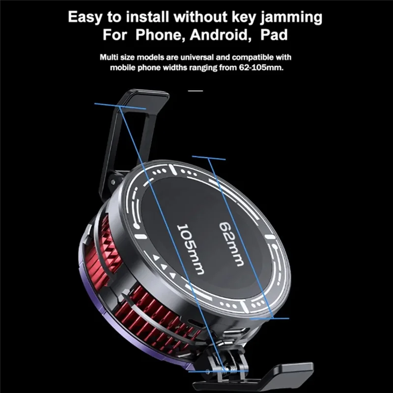 MEMO CX08 Pro AI Halbleiter-Telefonkühler, 2-in-1-Rückclip, hohe Leistung, starke Kühlung mit Befestigung und Klemme-X64A