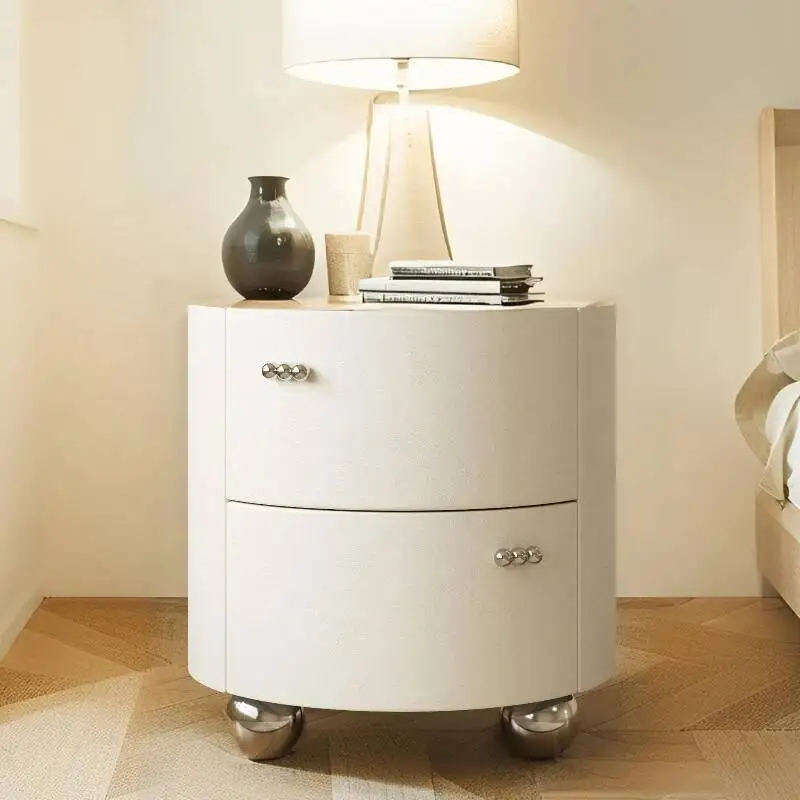 

Modern Minimalist Nightstand Nordic White European Storage Bedside Table Trendy Luxury Comoda Dormitorio Bedroom Furniture