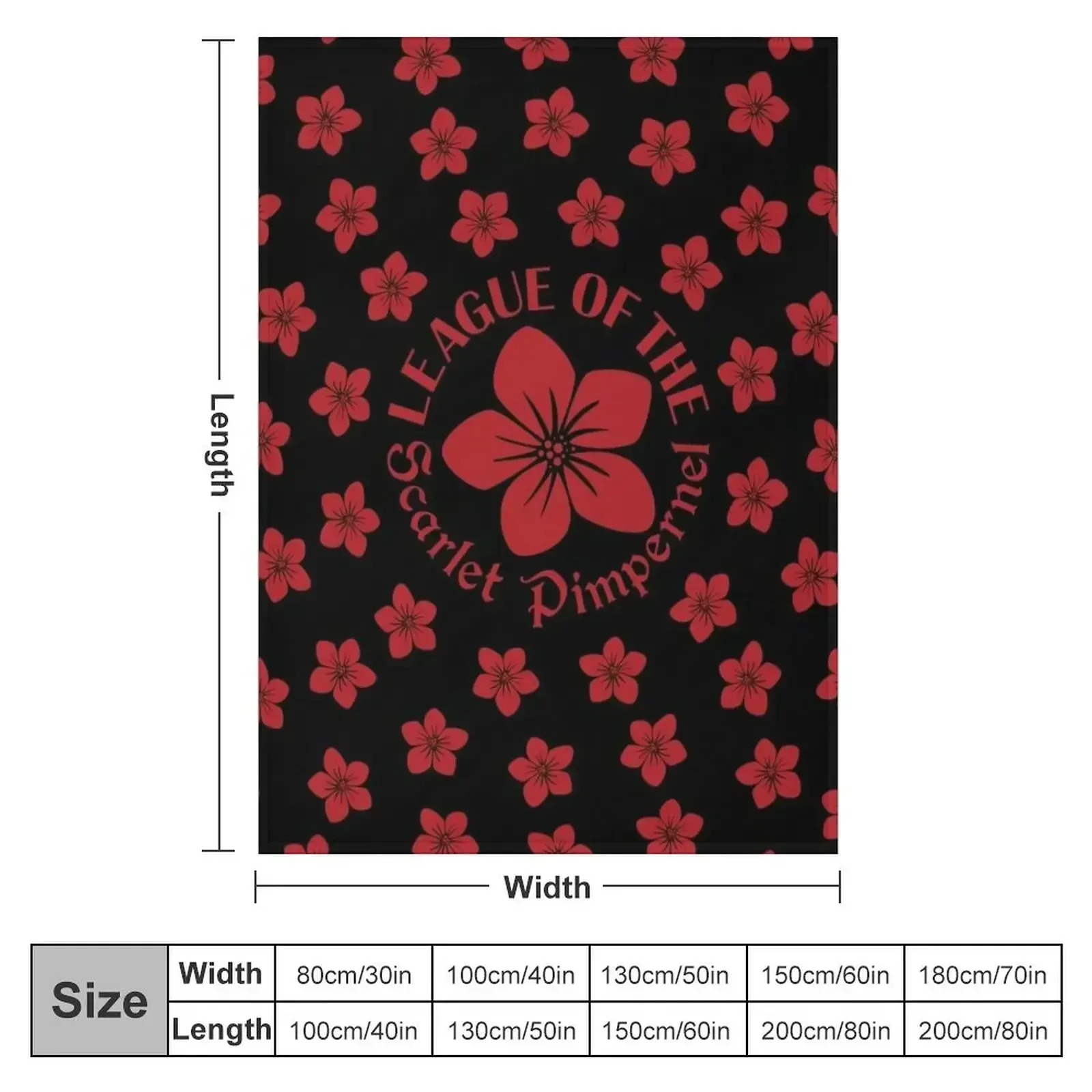 League of the Scarlet Pimpernel Throw Blanket couch cozy soft plush fuzzy picnic outdoor blanket