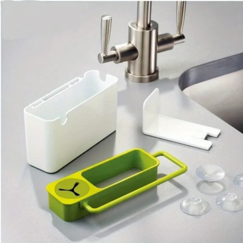 1PC Kitchen Organizer Sponge Kitchen Box Draining Rack Dish Self Sink Storage Stands Utensils Towel Rack