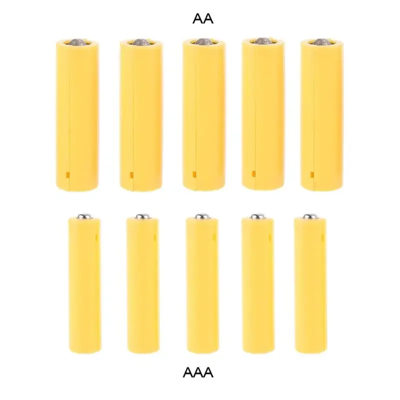 5Pc LR06 AA LR03 AAA Size Fake Setup for Shell Placeholder Cylinder Conductor Cells for Lithium Batt