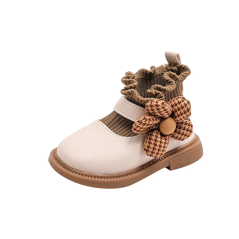 Autumn Baby Shoes Toddler Fashion PU Leather Shoes Kids Shoes Girls Sock Shoes Toddler 2024 New Arrival Birthday Gifts