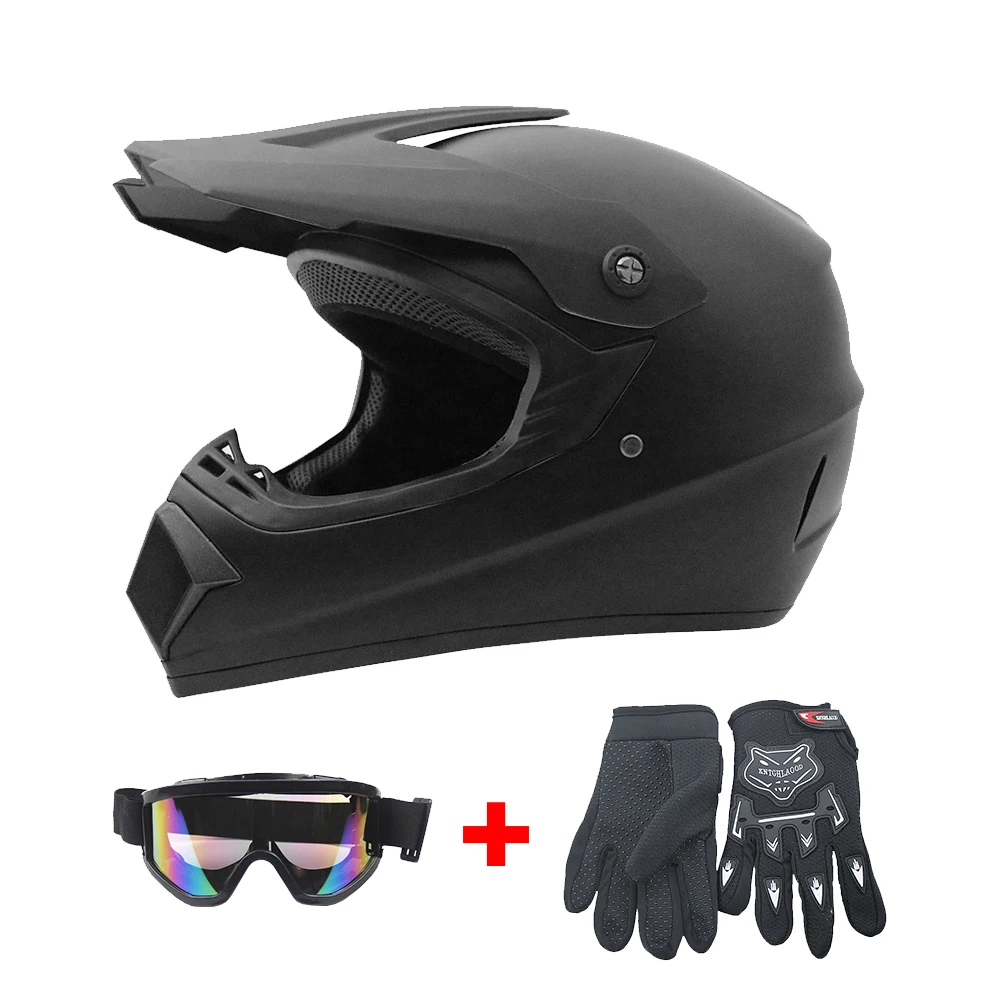 Casco integral de seguridad para adultos, ideal para motocross, motos de campo, vehículos todo terreno (ATV), carreras de motocicletas todoterreno, ciclismo de montaña y bicicletas de descenso. Resistente a los impactos, con una carcasa duradera, ligero, seguro, cómodo y de ajuste perfecto. Equipo de protección para la conducción.