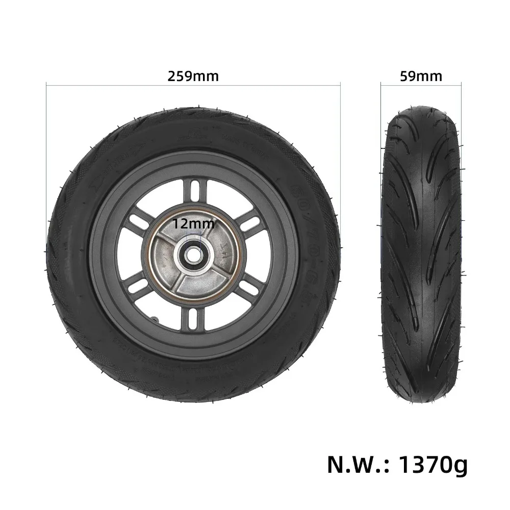 Wheel Assembly For Xiaomi Elite E-Scooter Original Dedicated Front Auxiliary Wheel Aluminum Alloy Wheel Hub+60/70-6.5Vacuum Tire