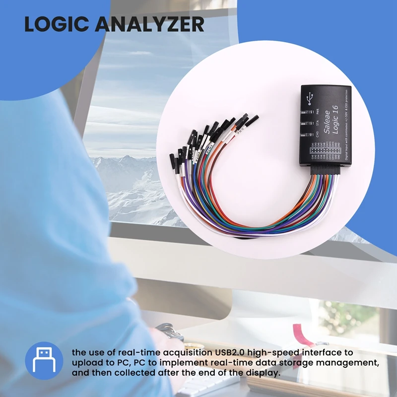 Logic USB Logic Analyzer For Official Version Sample Rate 100M 16 Channels Instruments