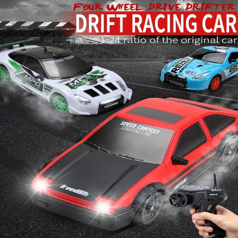 2.4G High speed Drift Rc Car 4WD Toy Remote Control AE86 Model GTR Vehicle Car RC Racing Cars Toy for Children Christmas Gifts