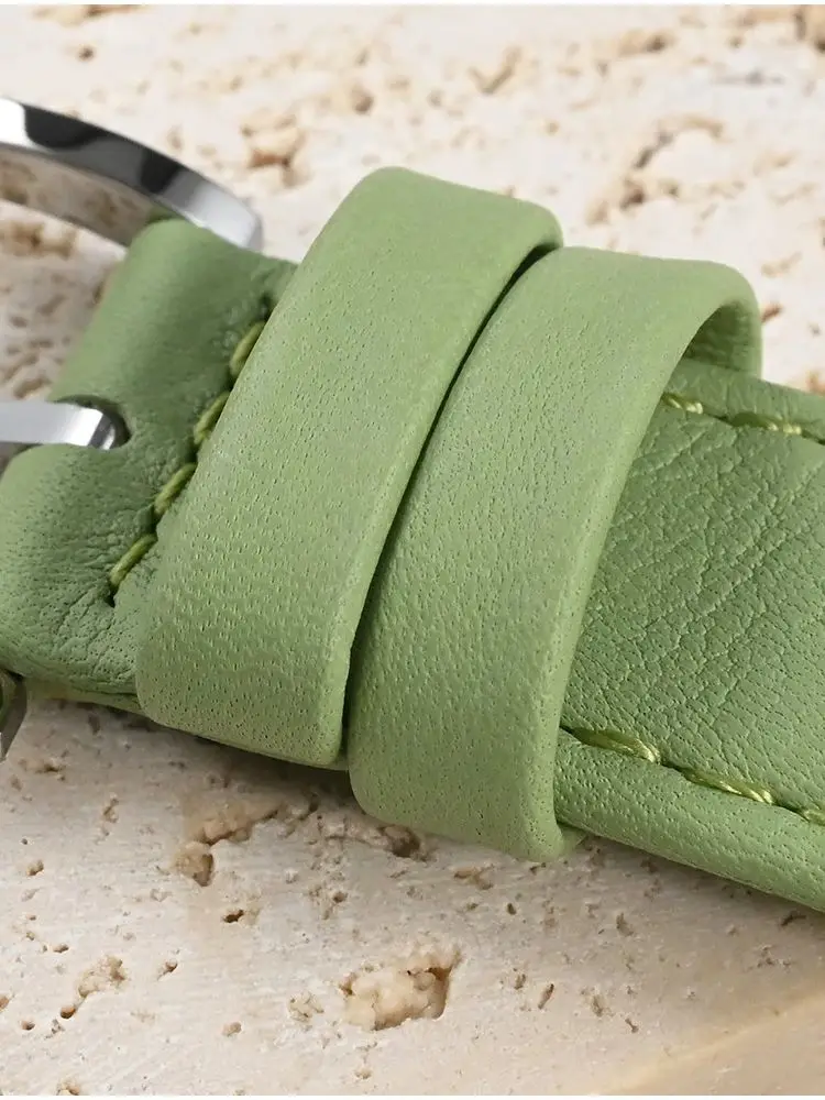 San Martin 20mm Pillowy Soft Swift Leather Strap For Mechanical Watches Band With 316L Pin Buckle Quick Release BD0011