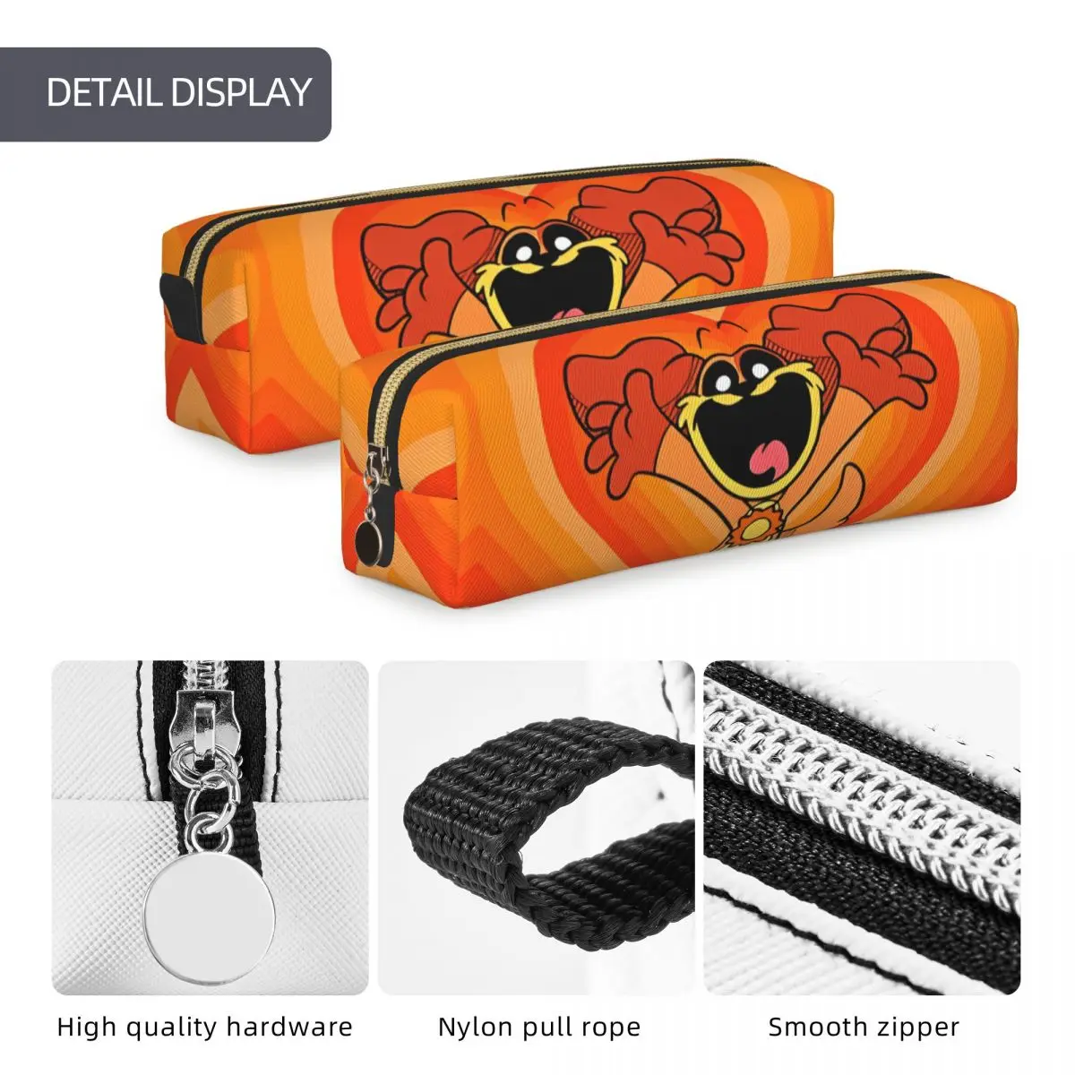 أزياء سعيد يبتسم المخلوقات مقلمة لعبة الكرتون قلم رصاص الحقيبة حامل قلم لفتاة صبي حقائب ذات سعة كبيرة اللوازم المدرسية