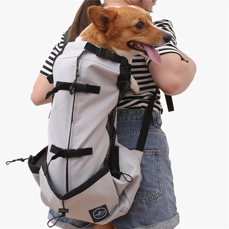 Dog Backpack Breathable Dog Bag Outdoor  Travel Bags Reflective Carrier Backpack French Bulldog Dog Accessories Pet Supplies