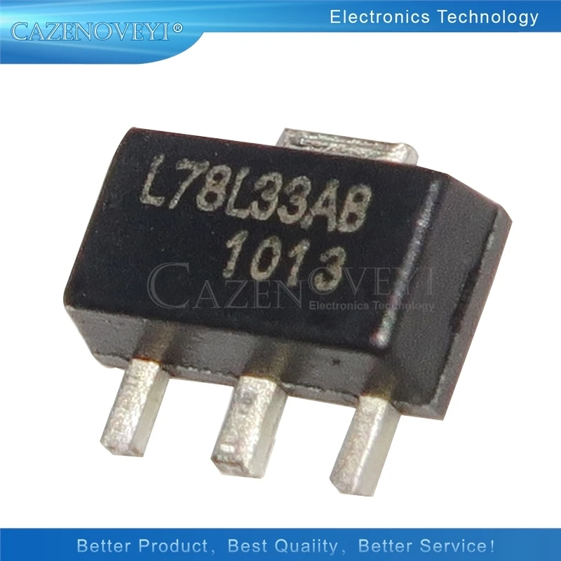 10pcs/lot L78L33ABUTR 3.3V .1A SOT-89 L78L33ABU 78L3 L78L33A 78L33 L78L33 78L33A In Stock