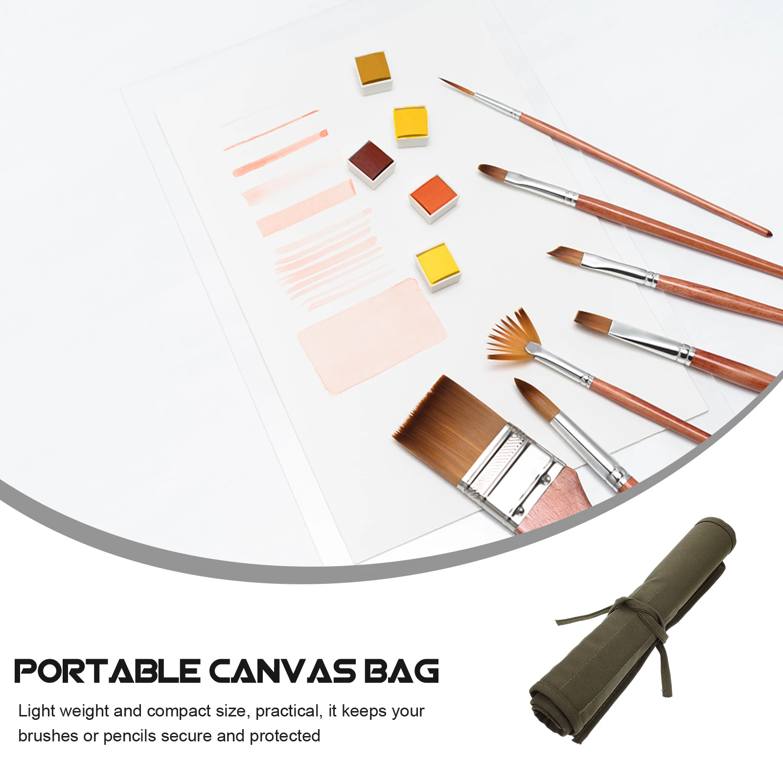 30 جيوب منظم الفرش نشمر الحقيبة لحامل فرشاة الألوان المائية فرشاة الرسم حامل ماكياج الألوان المائية القلم حقيبة التخزين