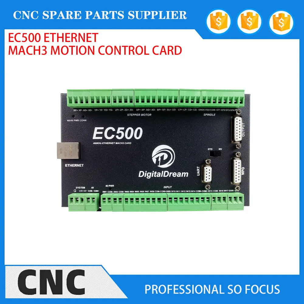 EC500 CNC Ethernet motion controller EC500 3/4/5/6 axis upgrade Mach3 USB motion controller milling machine control card