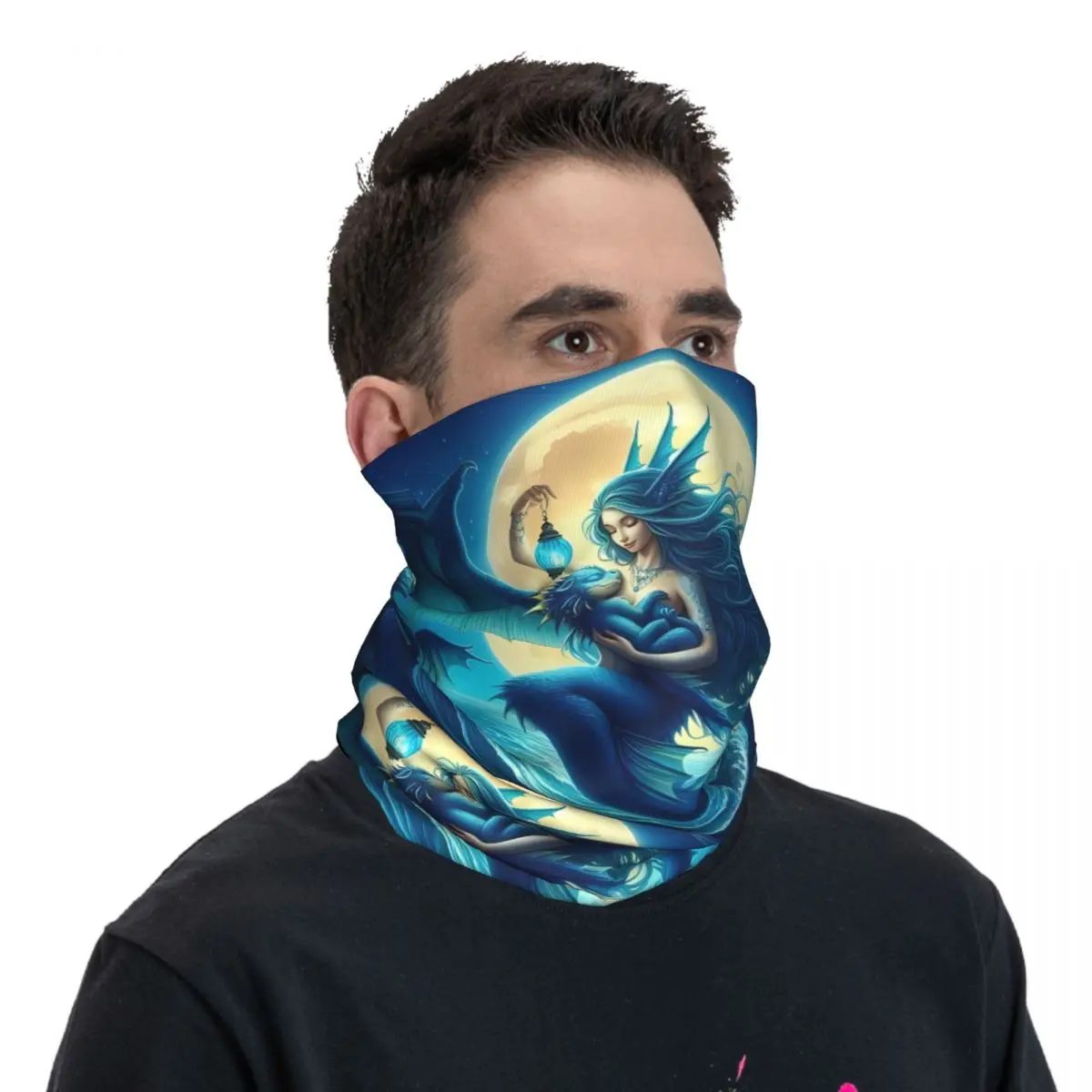 Écharpe de sirène en polyester pour le cou et le visage, foulard de la présidence, masque facial