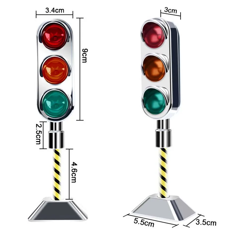 Mini Traffic Light LED Car Interior Decorative Lights 3-light 3-color Signal Lamp Universal for Car Home Office Bar Room Decor