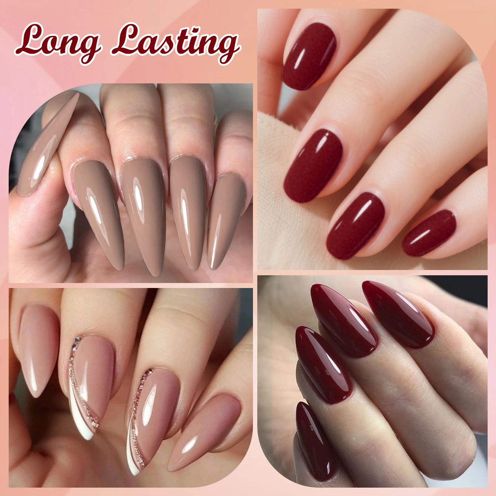 11 unids/set de polvo para inmersión de uñas, secado Natural sin lámpara, decoración artística de uñas DIY, brillo rojo rosa desnudo, suministros de uñas de larga duración