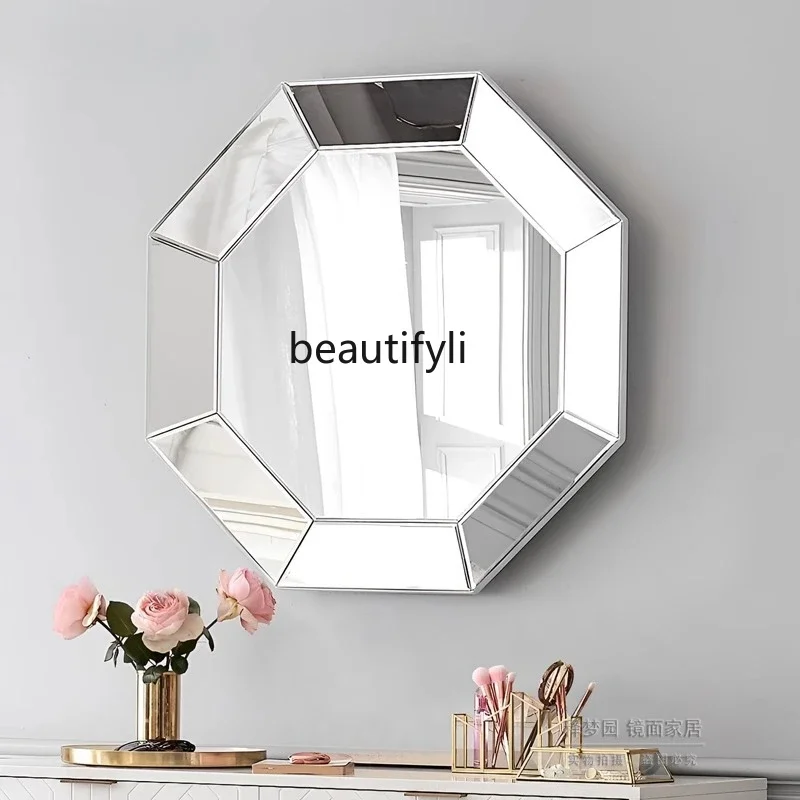 

D80 Nordic three-dimensional wall-mounted decorative mirror special-shaped modern simple bathroom mirror creative dresser mirror