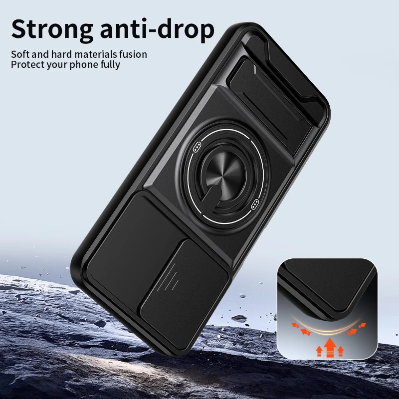 Armor Phone Case For Oppo A6x A6k A6t A6 5G Cover Lens Protection Magnetcic Ring Stand Holder Back Shell Fundas view 6