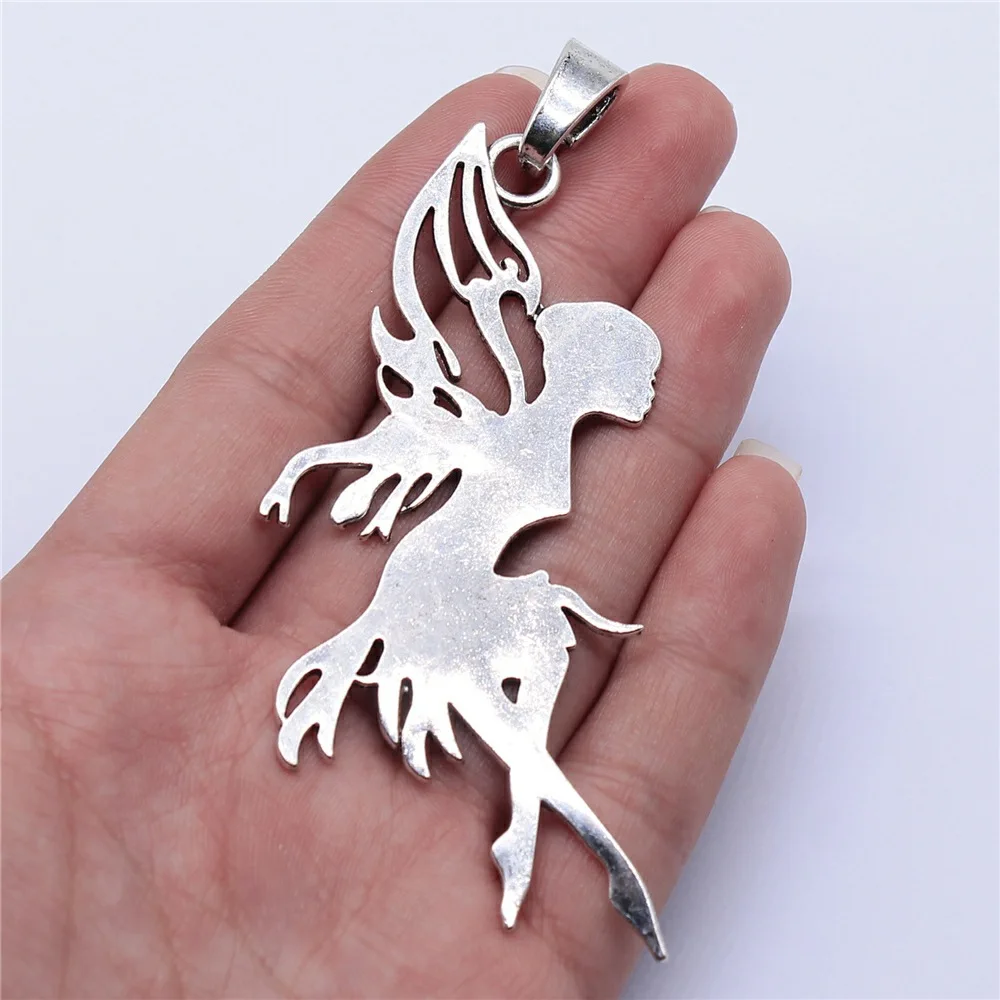 1pcs Dancer Elf Pendant Charms For Necklace Making DIY Jewelry Making Antique Silver Color Plated