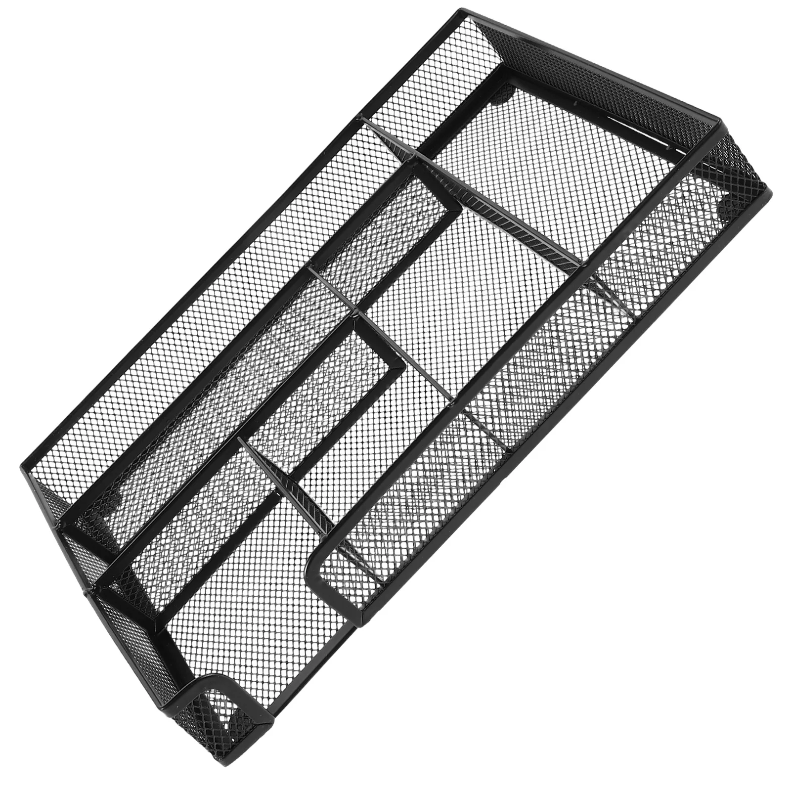 

Organize Box Metal Mesh Storage Tray Office Desktop Shelf Organizer Iron Baskets