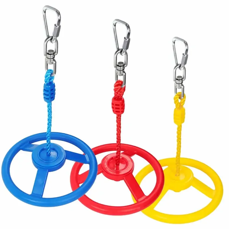 Children Climbing Wheel Obstacle Monkey Swing Wheel for Kids Jungle Courtyard Gyms Obstacle Slacking Arm Strength Training
