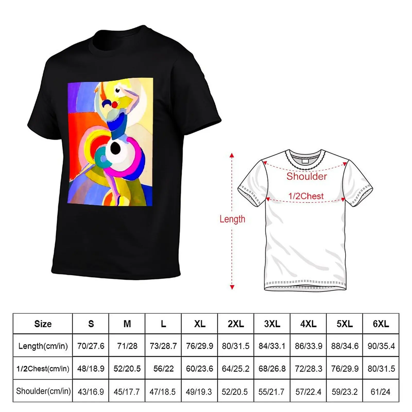 Sonia Delaunay Flamenco Dancer T-Shirt summer tops cotton graphic tees basketball graphic tees kawaii clothes t shirt men