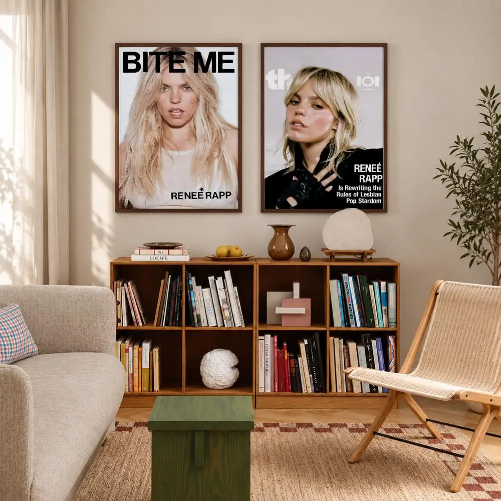 Popular Alternative Pop Singer Renee Rapp Poster Self‑Adhesive Waterproof Poster Sticker Coffee House Bar Wall Art Home Decor