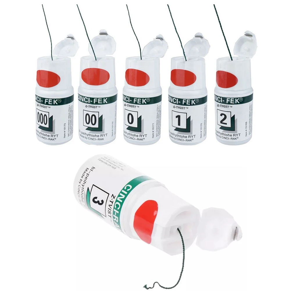 

3 Bottles Dental Gingival Retraction Cord 82in Thread Knitted Cotton Gum Line Dentist Clinic Teeth Restoration Gingiva Material