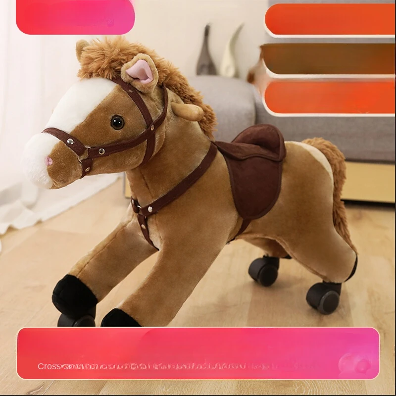 

Trojanisches Pferd Kinder schütteln Pferd Plüsch Spielzeug springen Pferd im Freien Baby Baby Pony Geschenke Menschen ersten Geb