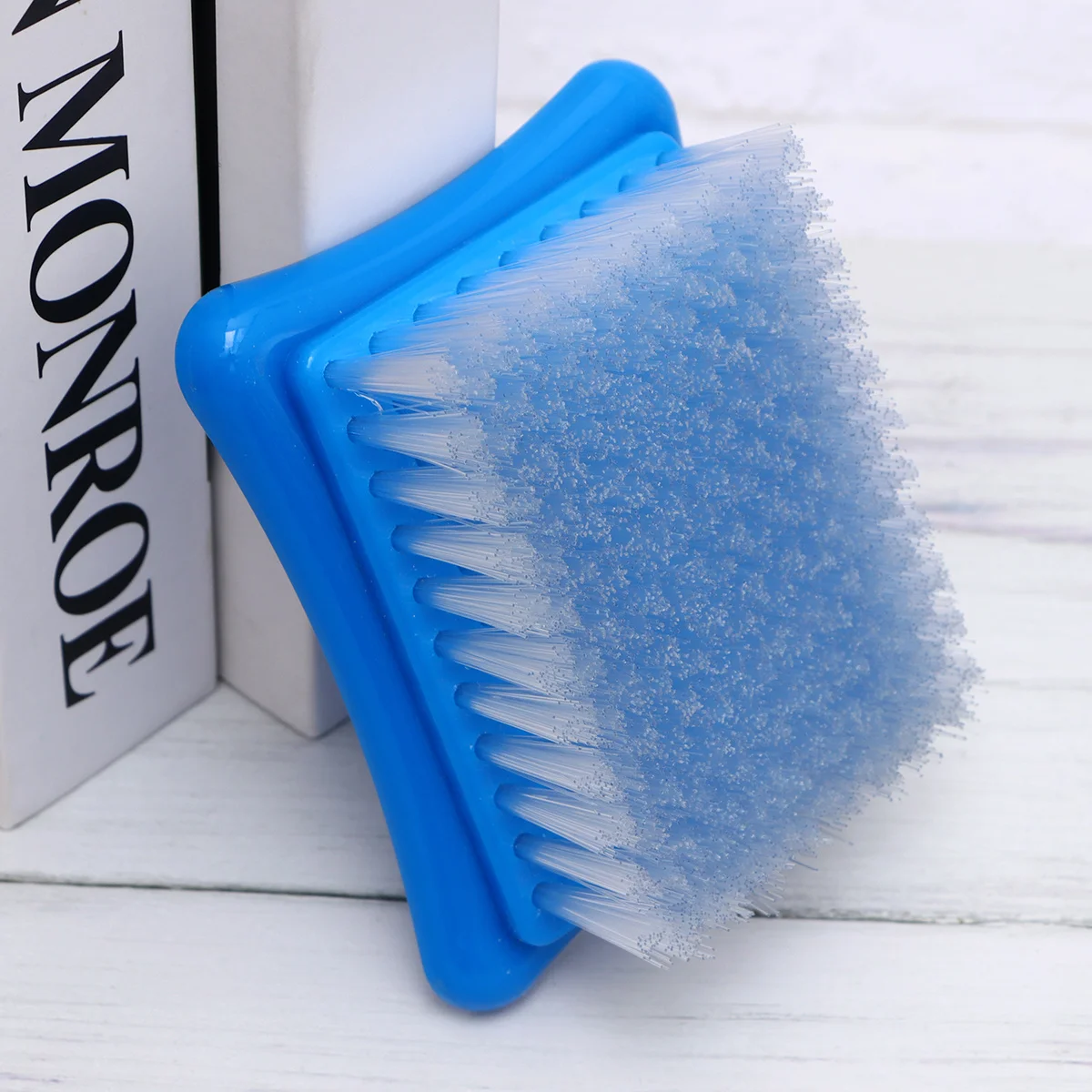 

1pc Wool Felt Base Brush Sky-Blue Size S Plastic Handle Lightweight Portable Shoe Polishing Tool For Home Cleaning Craft