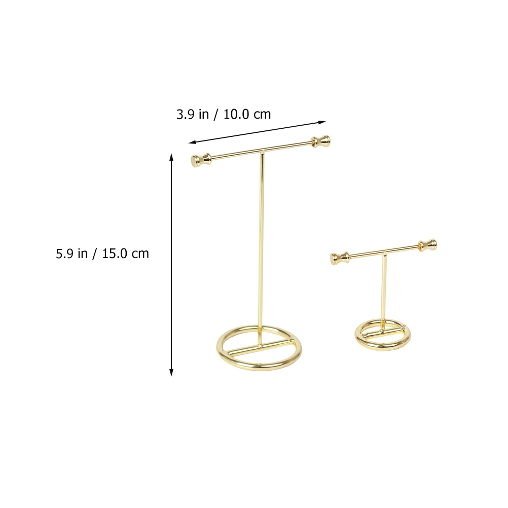 

2pcs Jewelry Display Rack Iron Material Creative Shape Earrings Necklace Holder Stable Desktop Storage for Home Shop Showcase