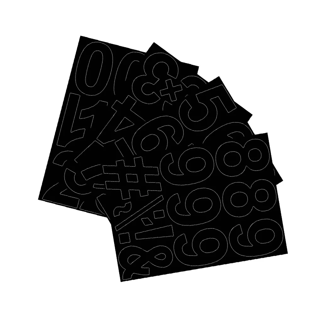 

1Set Self-Adhesive Number Stickers Waterproof Uv-Resistant Decals for Mailbox Address Sign Porch Pillars Computers Guitars