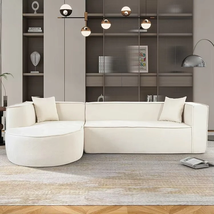 Luxury Factory Modern L-shape Compressed Sofa Set Furniture Modular Chenille Fabric Sofa Living Room Furniture Compressed Sofa